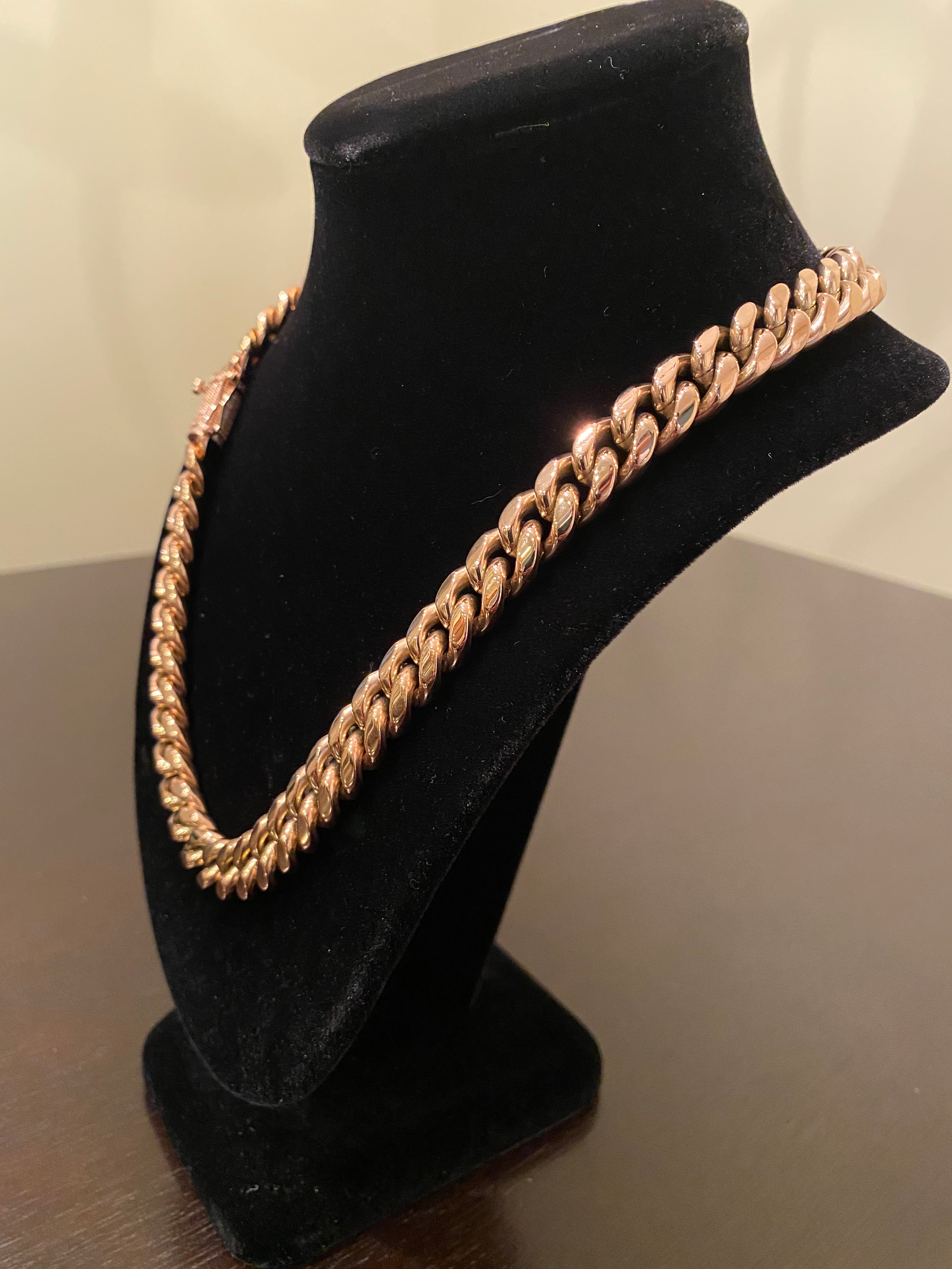 12mm Miami Cuban Link Chain (Rose Gold)
