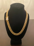12mm Miami Cuban Link Chain (Yellow Gold)