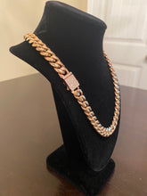 Load image into Gallery viewer, 12mm Hybrid Miami Cuban Link Chain (925 Silver/Rose Gold)

