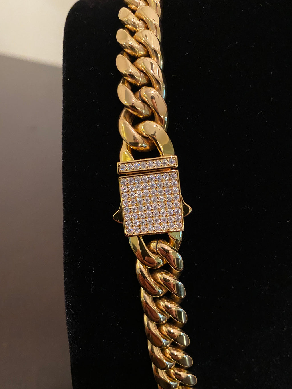 12mm Hybrid Miami Cuban Link Chain (925 Silver/Yellow Gold)
