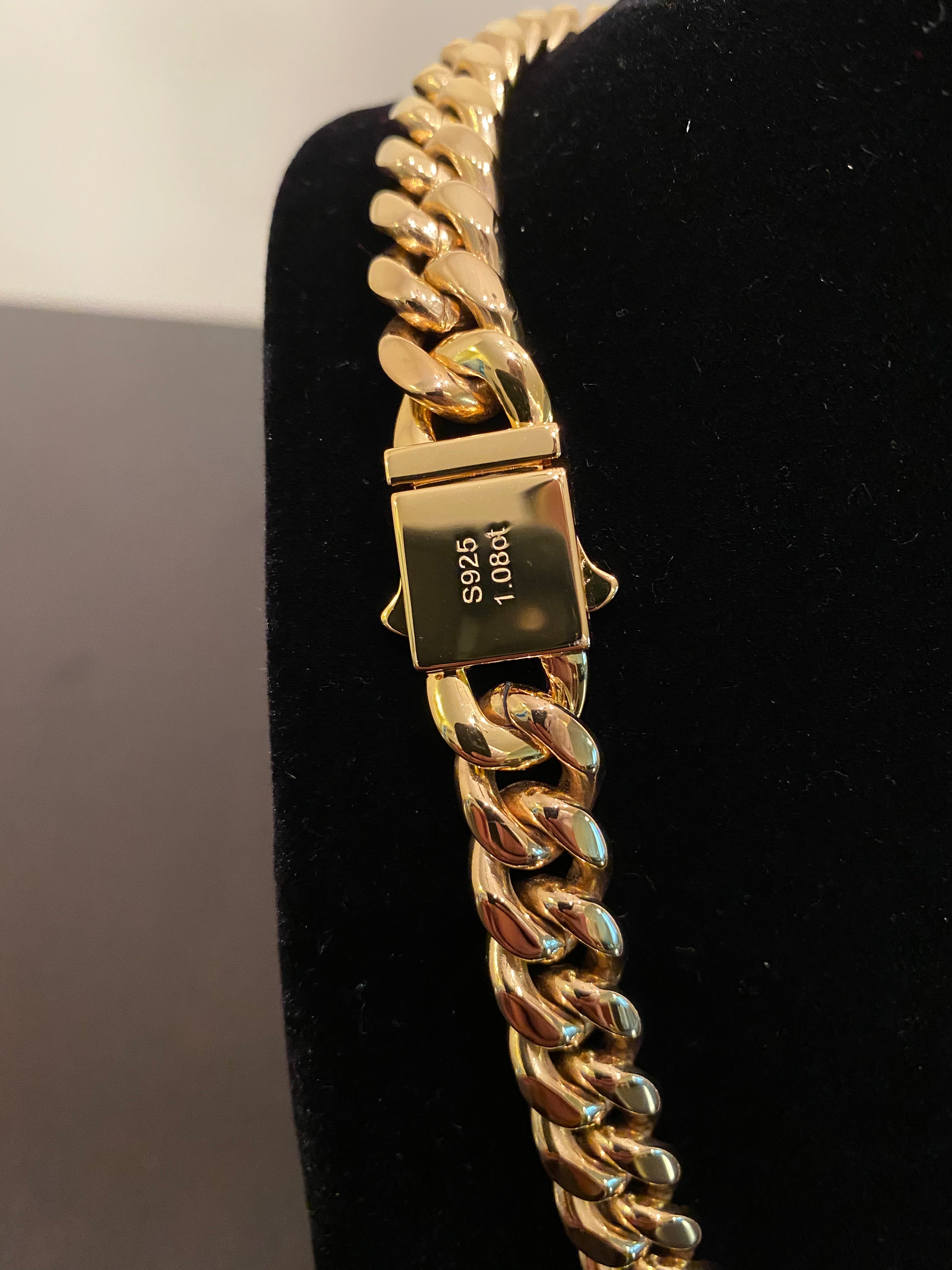 12mm Hybrid Miami Cuban Link Chain (925 Silver/Yellow Gold)