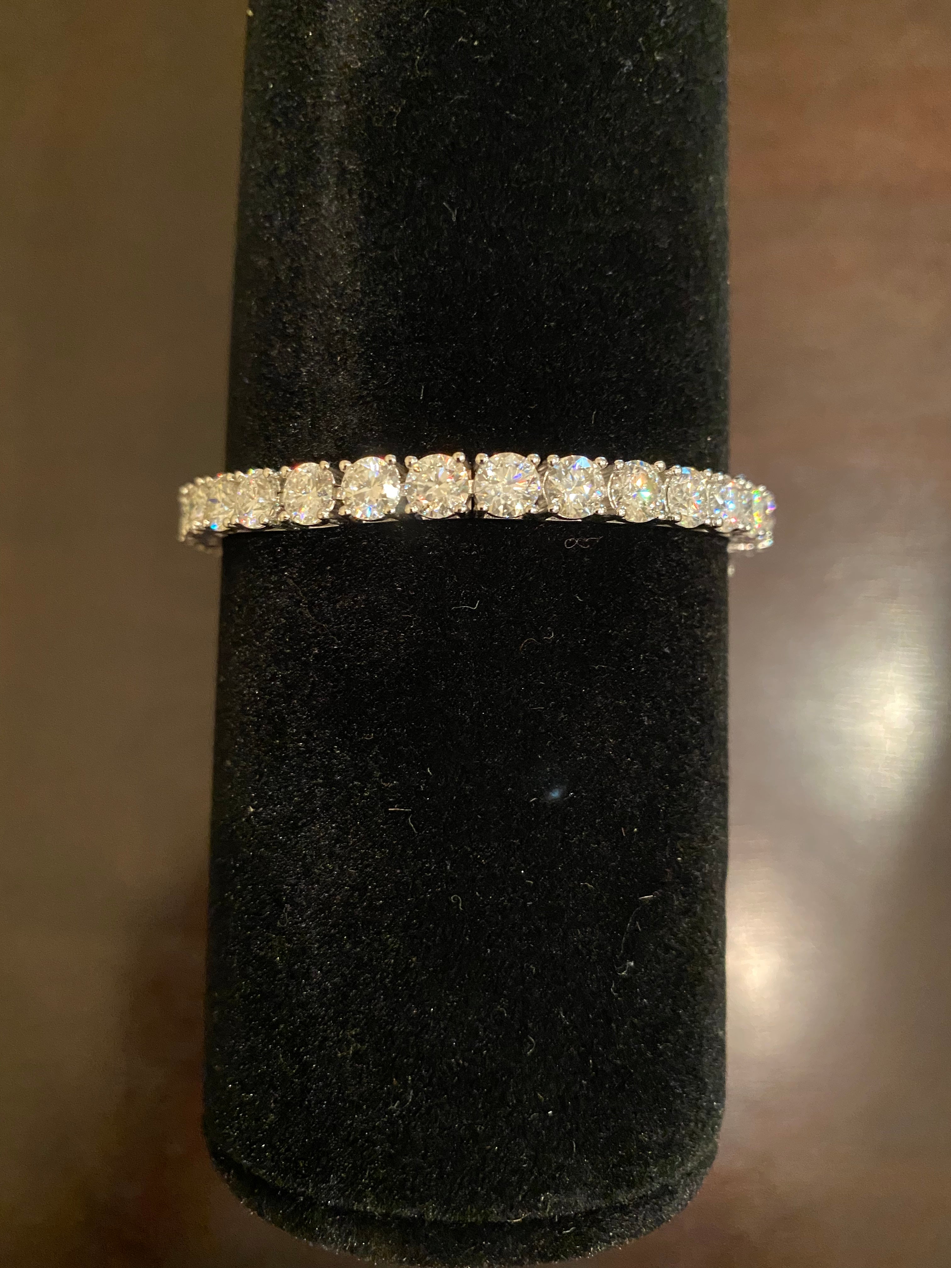 5mm Moissanite Tennis Bracelet (925 Silver/White Gold)