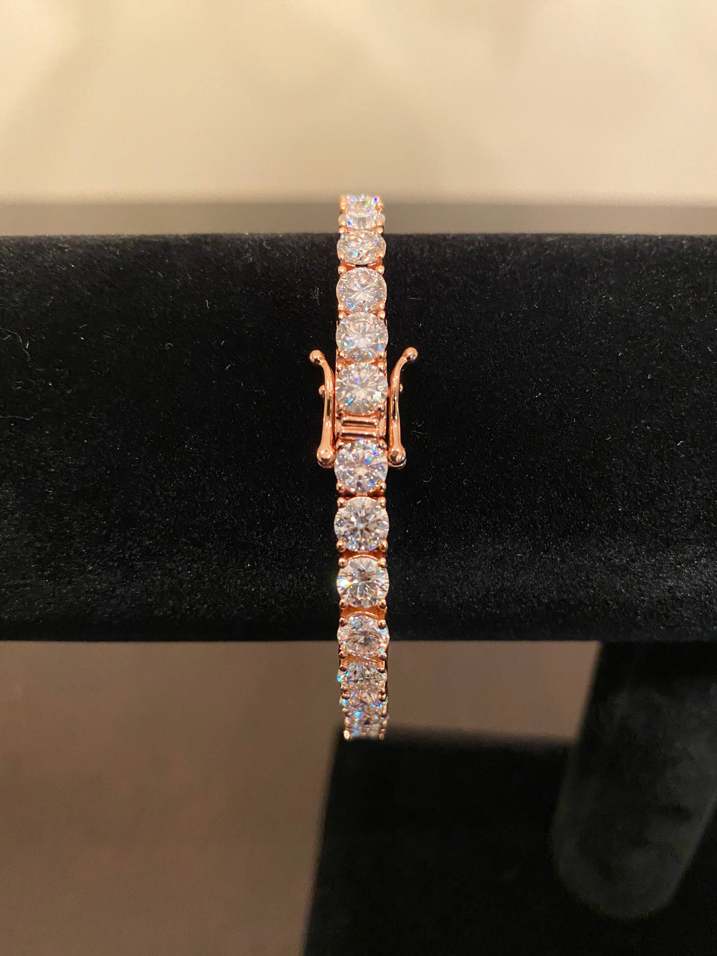 5mm Moissanite Tennis Bracelet (925 Silver/Rose Gold)