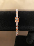 5mm Moissanite Tennis Bracelet (925 Silver/Rose Gold)