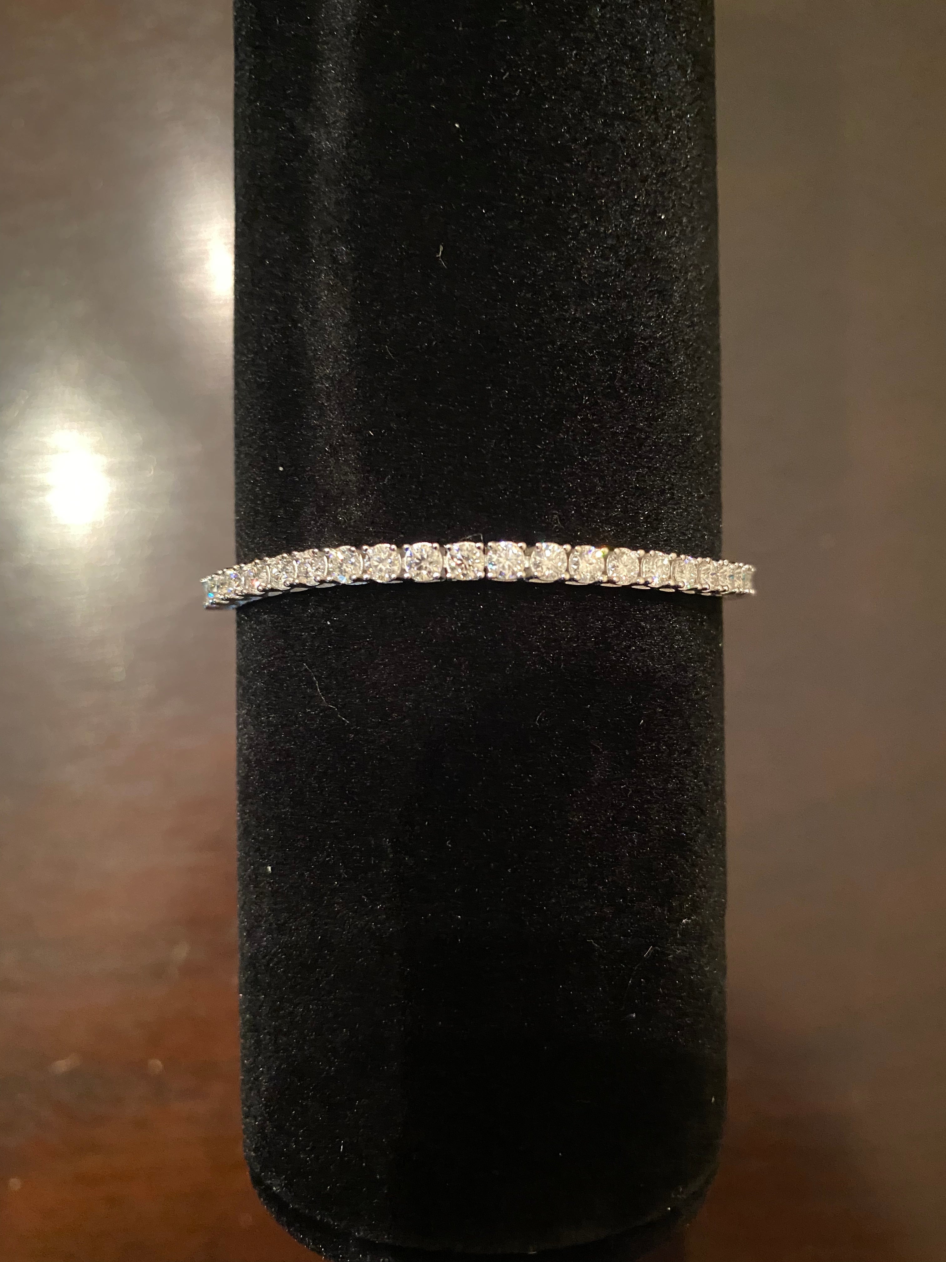 3mm Moissanite Tennis Bracelet (925 Silver/White Gold)