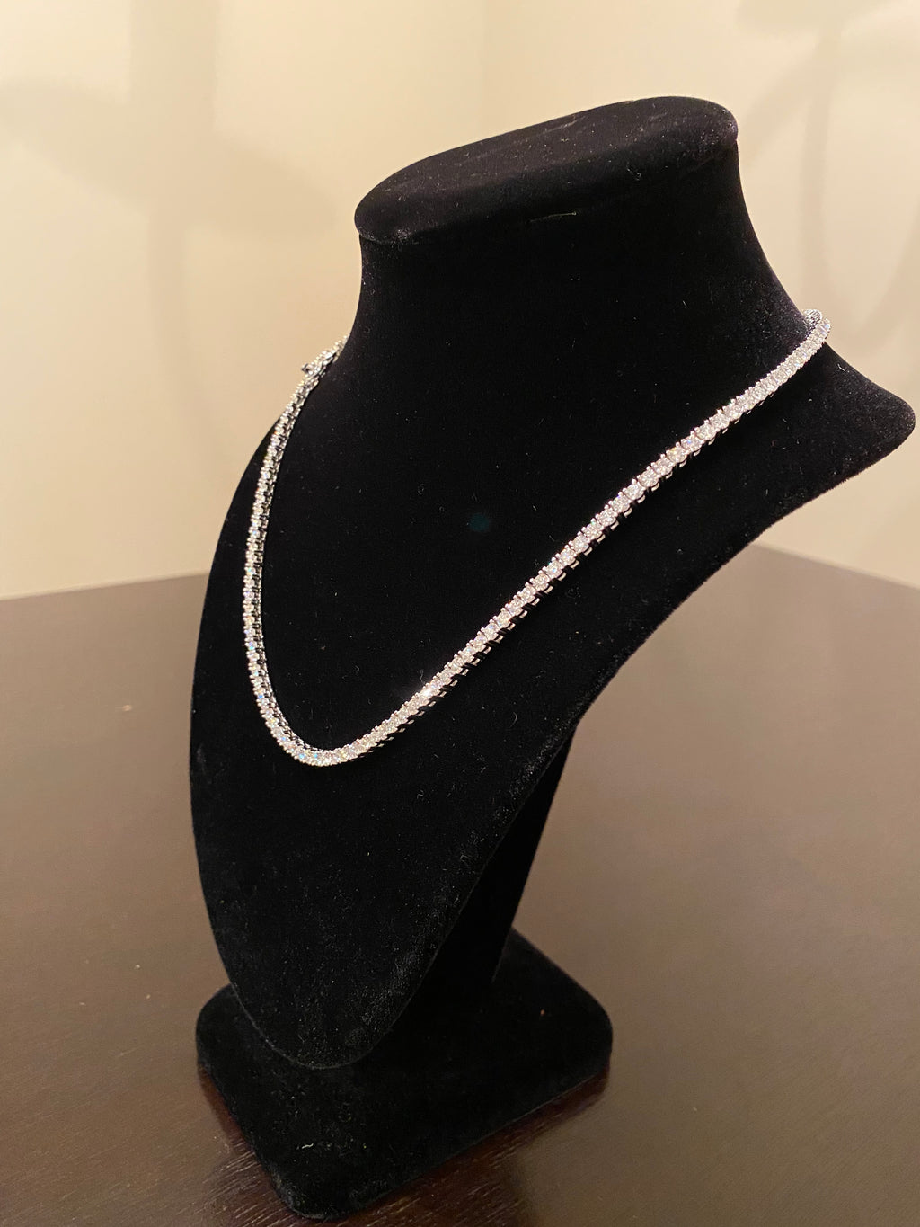 3mm Moissanite Tennis Chain (925 Silver/White Gold)