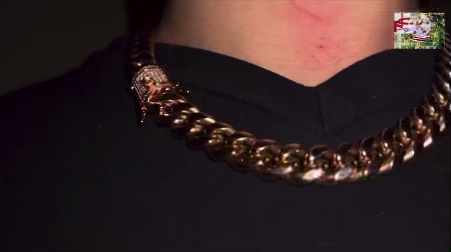 12mm Miami Cuban Link Chain (Rose Gold)